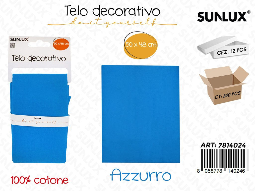 Sunlux Telo Dec. Cotone Azzurro 50*48CM