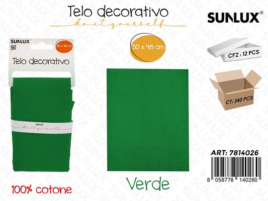 Sunlux Telo Dec. Cotone Verde 50*48CM