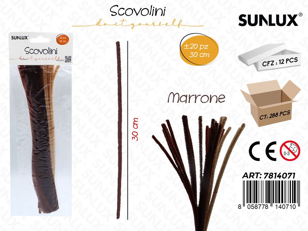 Sunlux Scovolini Marrone 20PCS 30CM