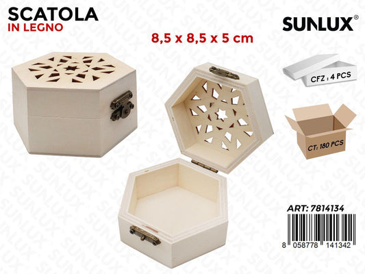 Sunlux Scatola Legno 8.5*8.5*5CM