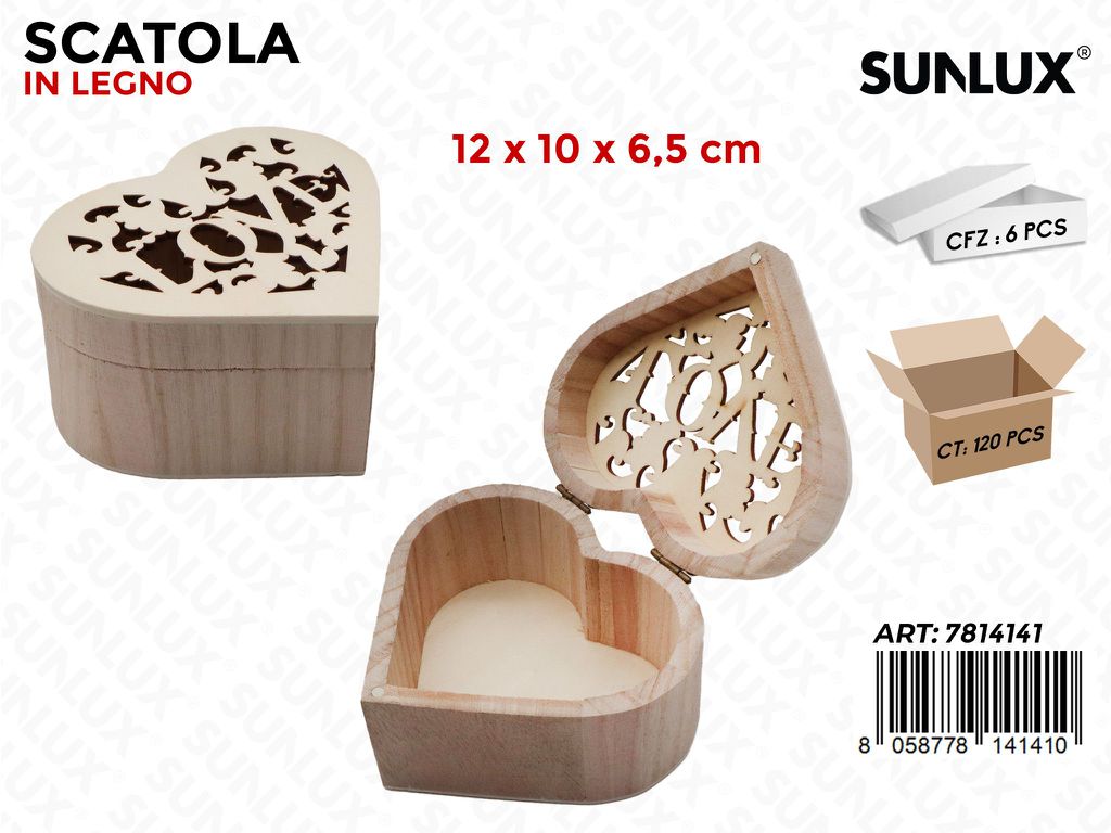 Sunlux Scatola Legno 12*10*6.5CM