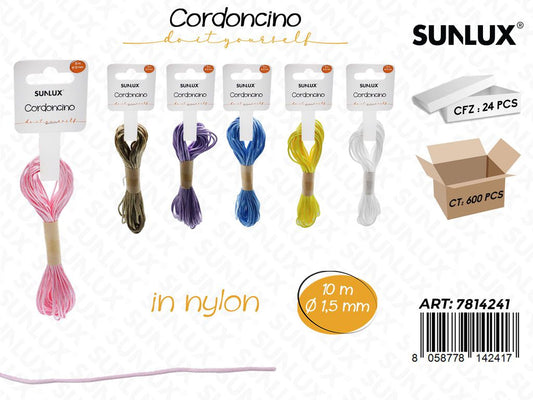 Sunlux Cordoncino Nylon Ass. D.1.5MM*10M