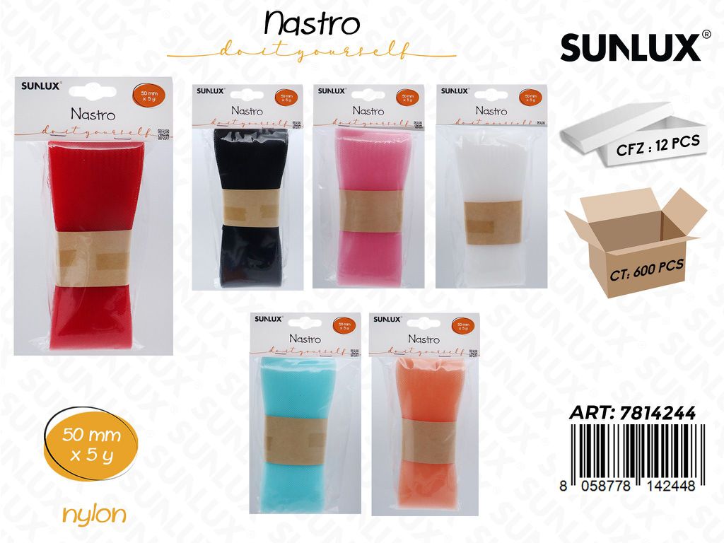 Sunlux Nastro Nylon Ass. 50MM*5Y