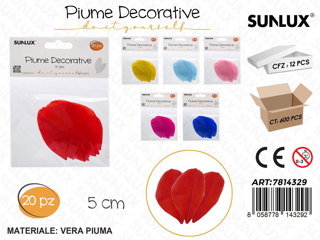 PIUME DEC. 20PCS 5CM ASS.