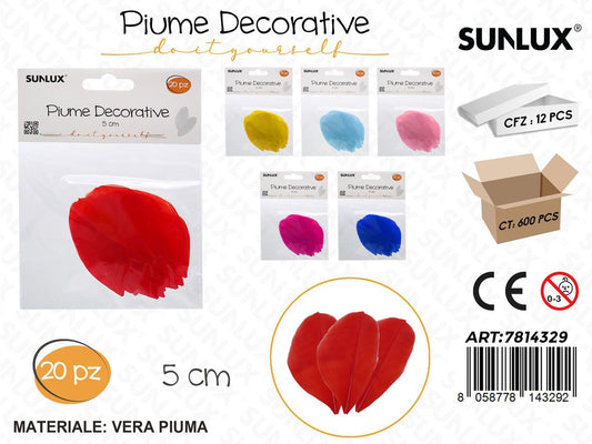 PIUME DEC. 20PCS 5CM ASS.