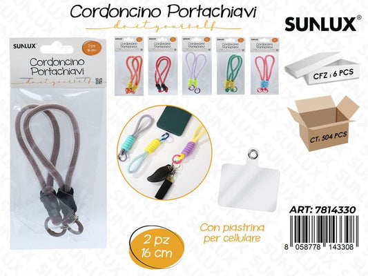 Sunlux Cordoncino Portachiavi Ass. 2PCS 16CM