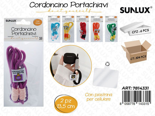 Sunlux Cordoncino Portachiavi Ass. 2PCS 13.5CM