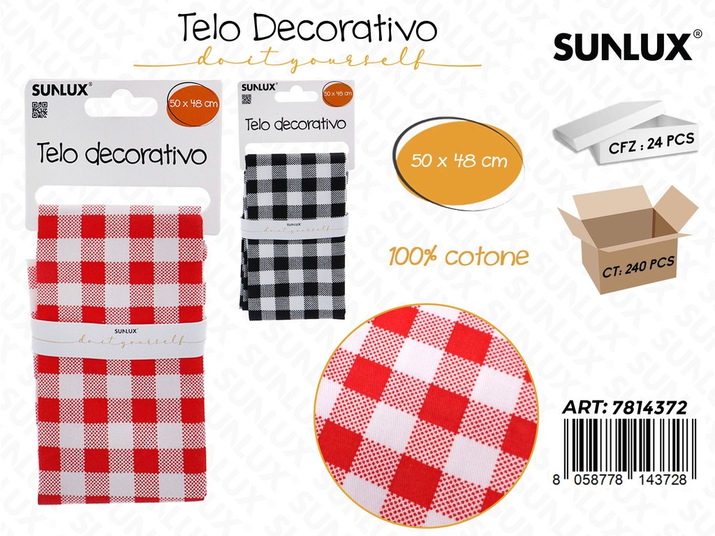 Sunlux Telo Dec. Cotone 50*48 Ass.