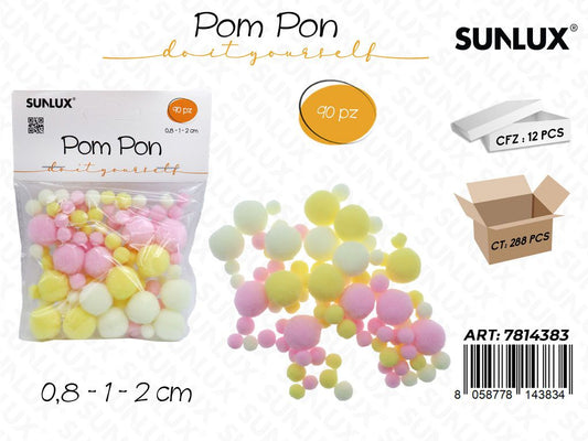 Sunlux Pom Pon 90PCS Ass.