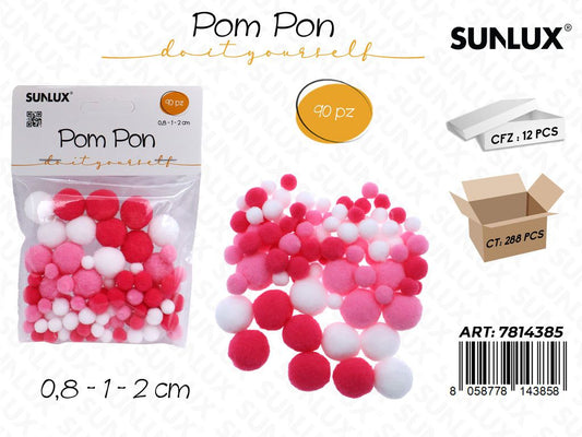 Sunlux Pom Pon 90PCS Ass.