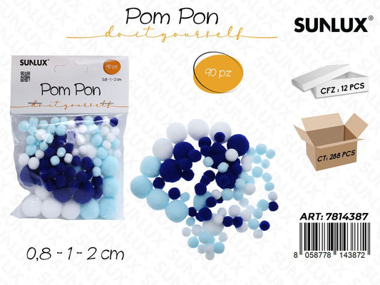 Sunlux Pom Pon 90PCS Ass.