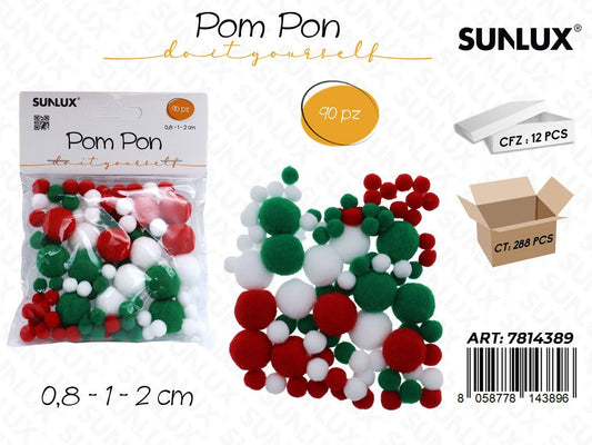 Sunlux Pom Pon 90PCS Ass.