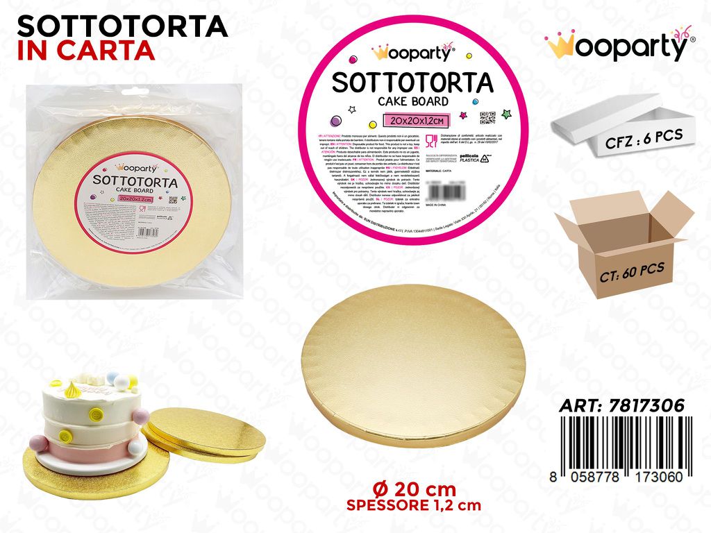 Wooparty Sottotorta D.20*1.2CM