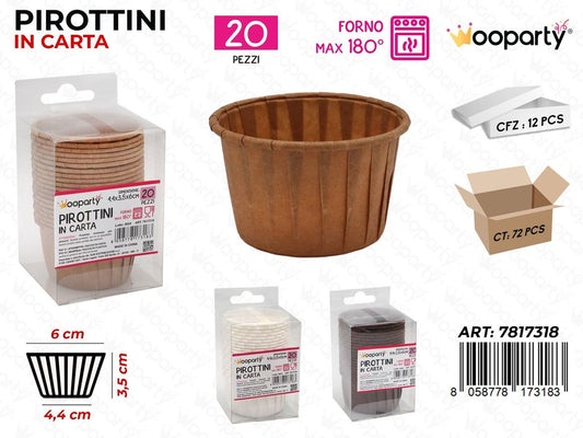 Wooparty Pirottini in Carta Ass. 20PCS 4.4*3.5CM