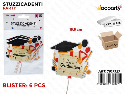 STUZZICADENTI PARTY 6PCS 15.5CM