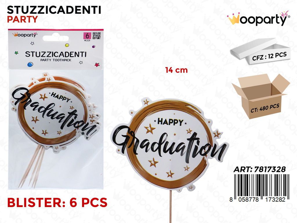 STUZZICADENTI PARTY 6PCS 14CM