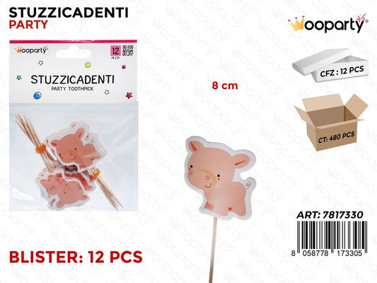 STUZZICADENTI PARTY 12PCS 8CM