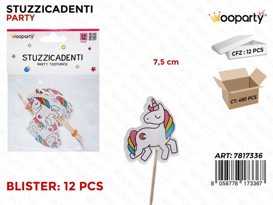 STUZZICADENTI PARTY 12PCS 7.5CM