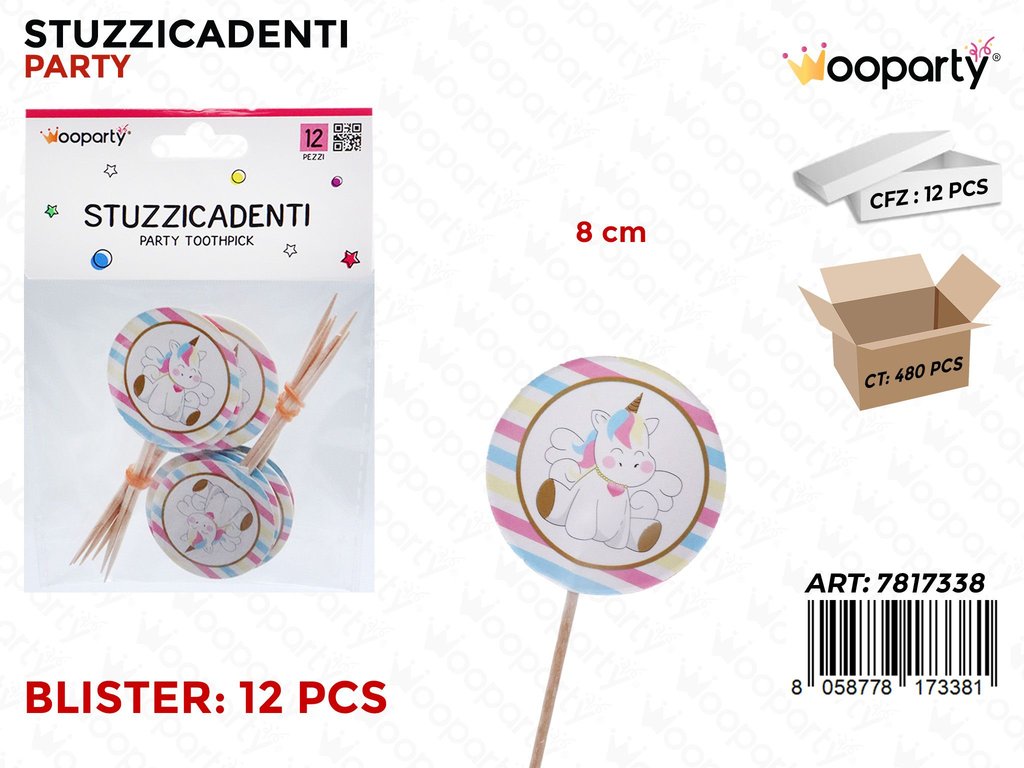 STUZZICADENTI PARTY 12PCS 8CM