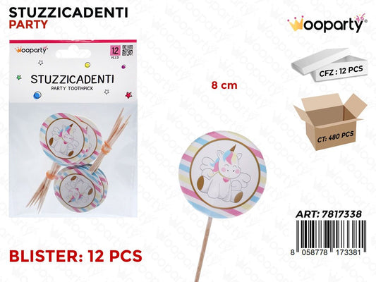 STUZZICADENTI PARTY 12PCS 8CM