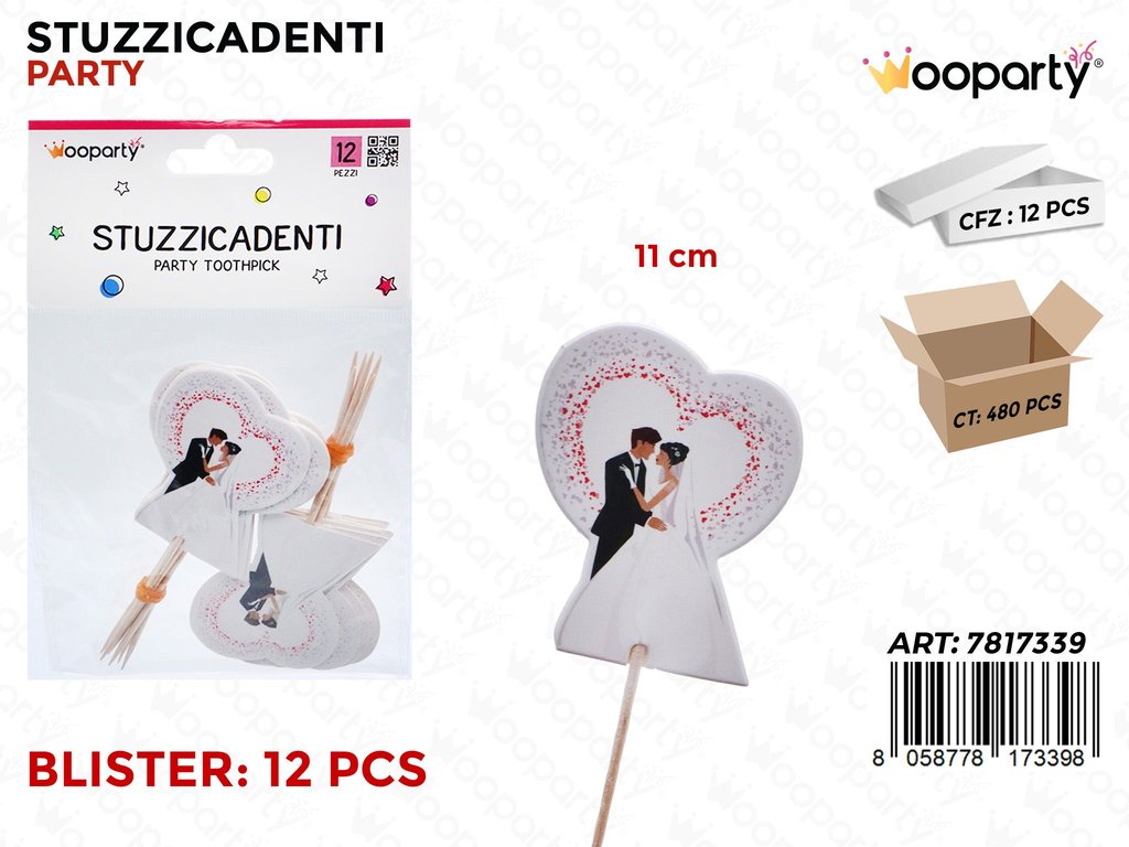 STUZZICADENTI PARTY 12PCS 11CM