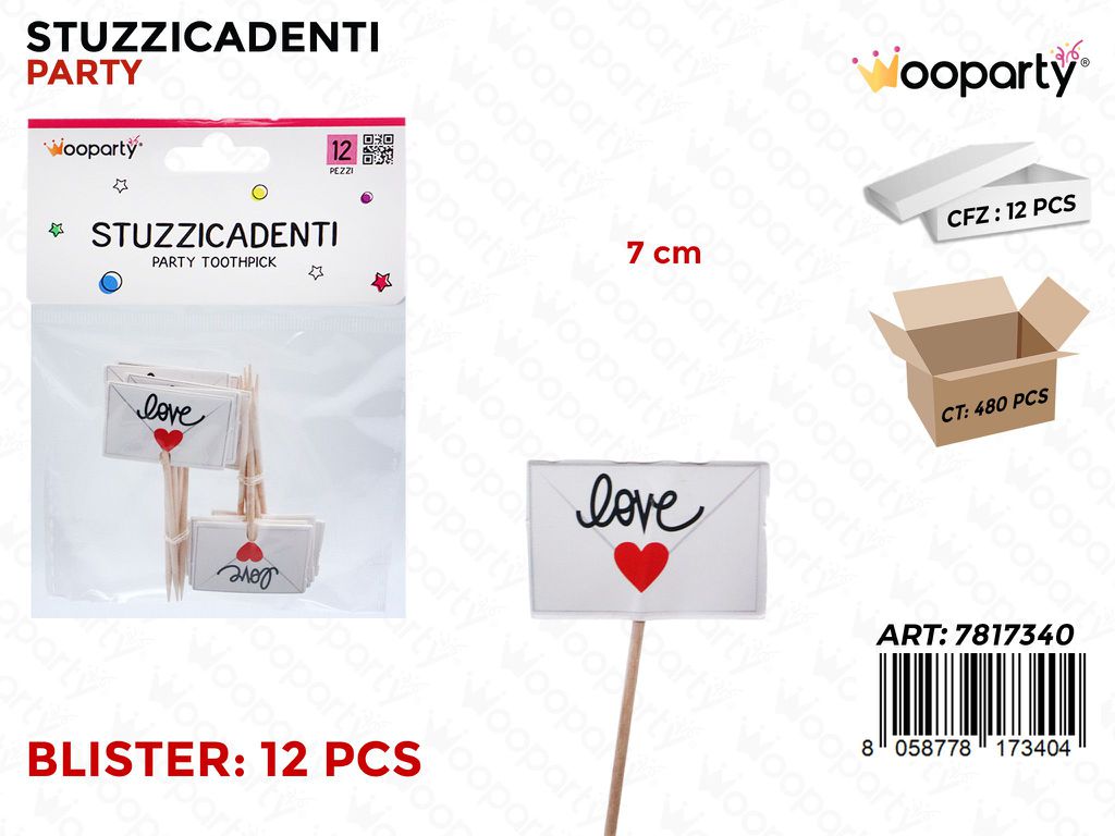 STUZZICADENTI PARTY 12PCS 7CM