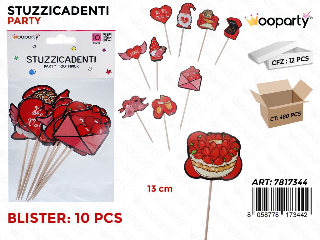 STUZZICADENTI PARTY 10PCS 13CM