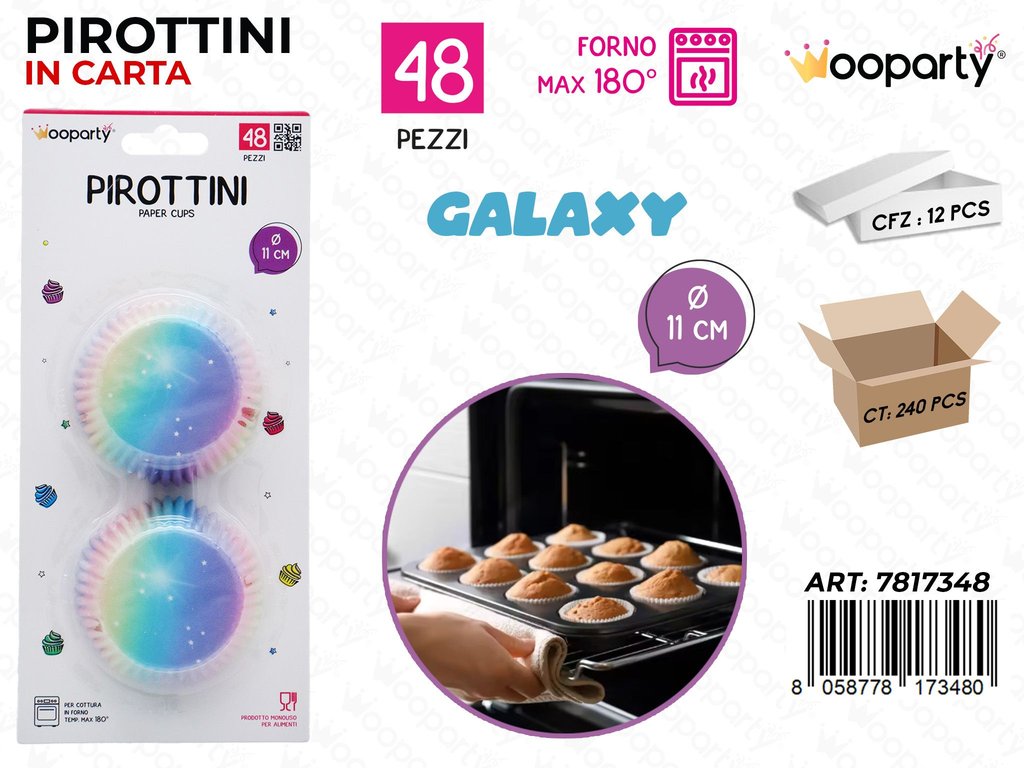Wooparty Pirottini Galaxy 48PCS D.11CM