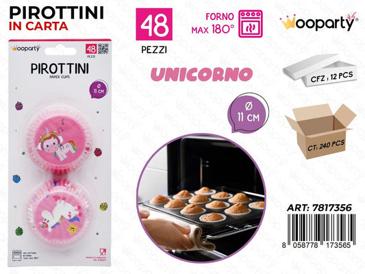 Wooparty Pirottini Unicorno 48PCS D.11CM