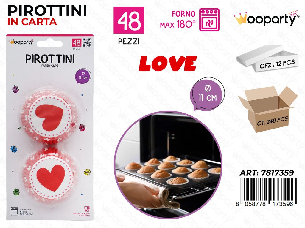 Wooparty Pirottini Love 48PCS D.11CM