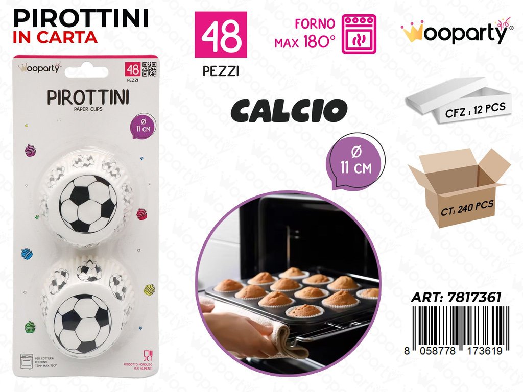 Wooparty Pirottini Calcio 48PCS D.11CM