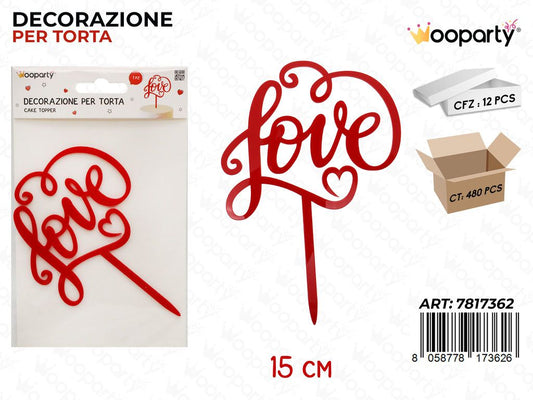 DEC. PER TORTA LOVE 15CM
