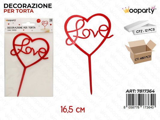 DEC. PER TORTA LOVE 16.5CM