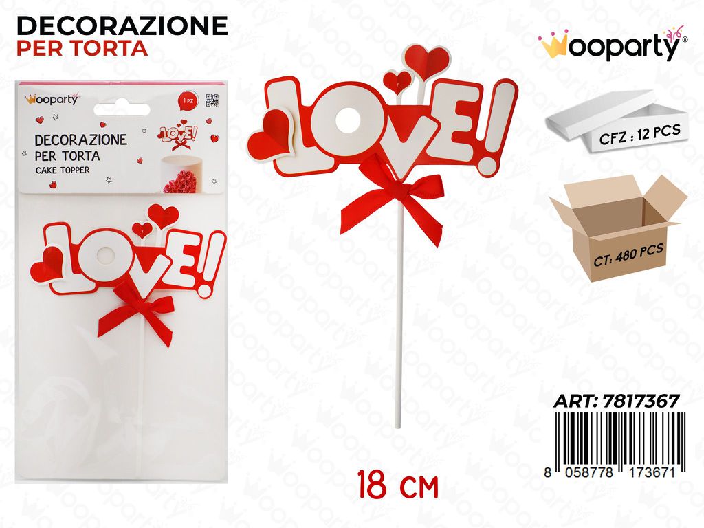 DEC. PER TORTA LOVE 18CM