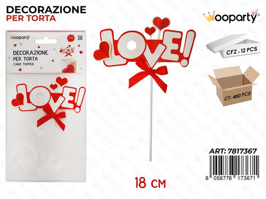 DEC. PER TORTA LOVE 18CM