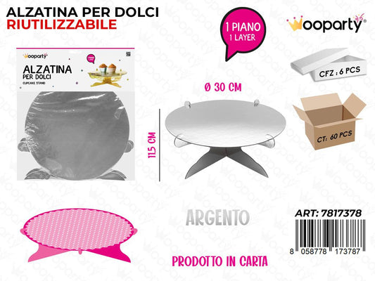 Wooparty Alzatina per Dolci Arg. 1PIANO 11.5CM