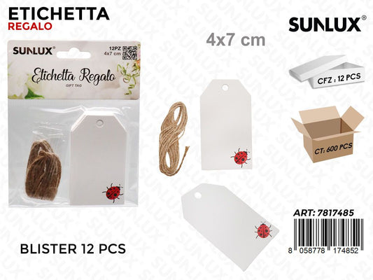 Sunlux Etichetta Fortuna 12PCS 4*7CM