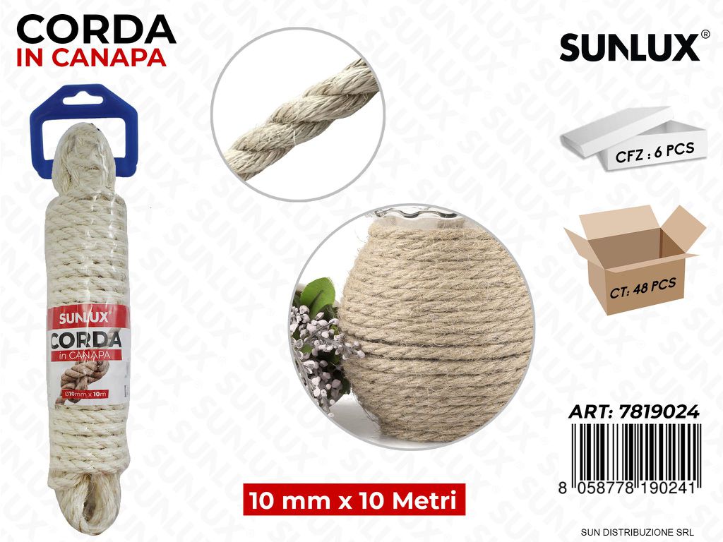 Corda in Canapa 10MM*10MT