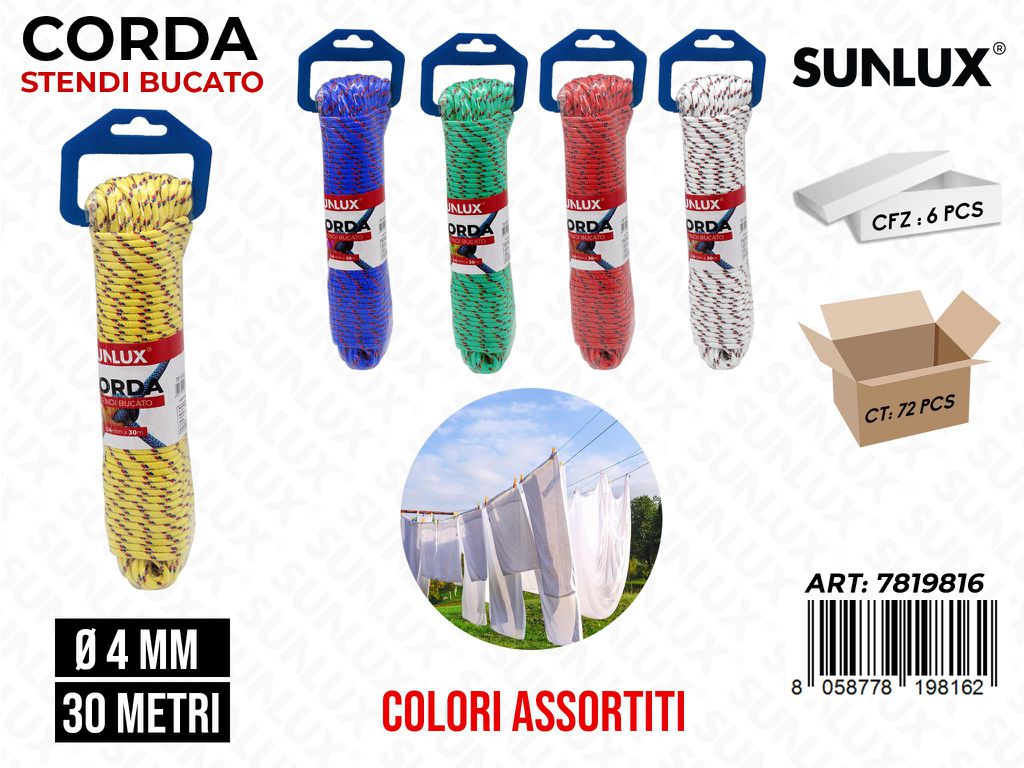 Corda Stendi Bucato in Nylon 4MM*30MT