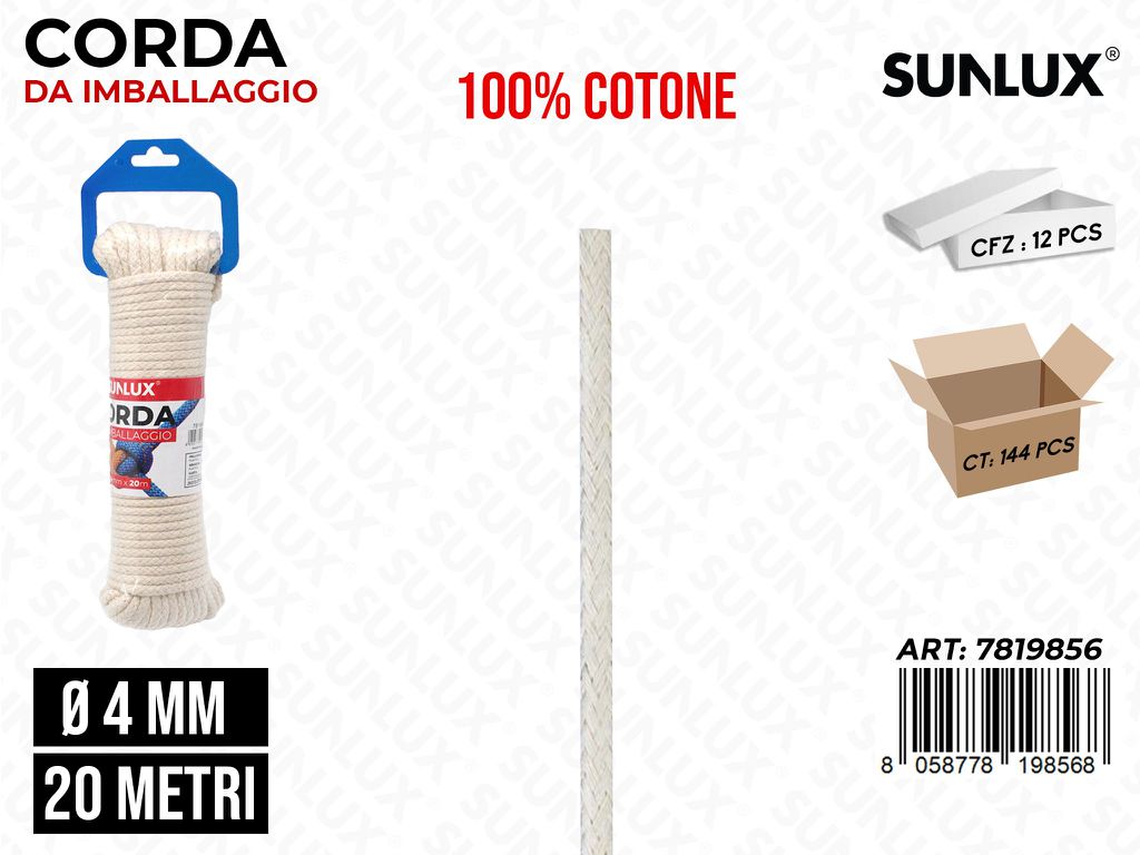 Corda da Imballaggio in Cotone 4MM*20MT