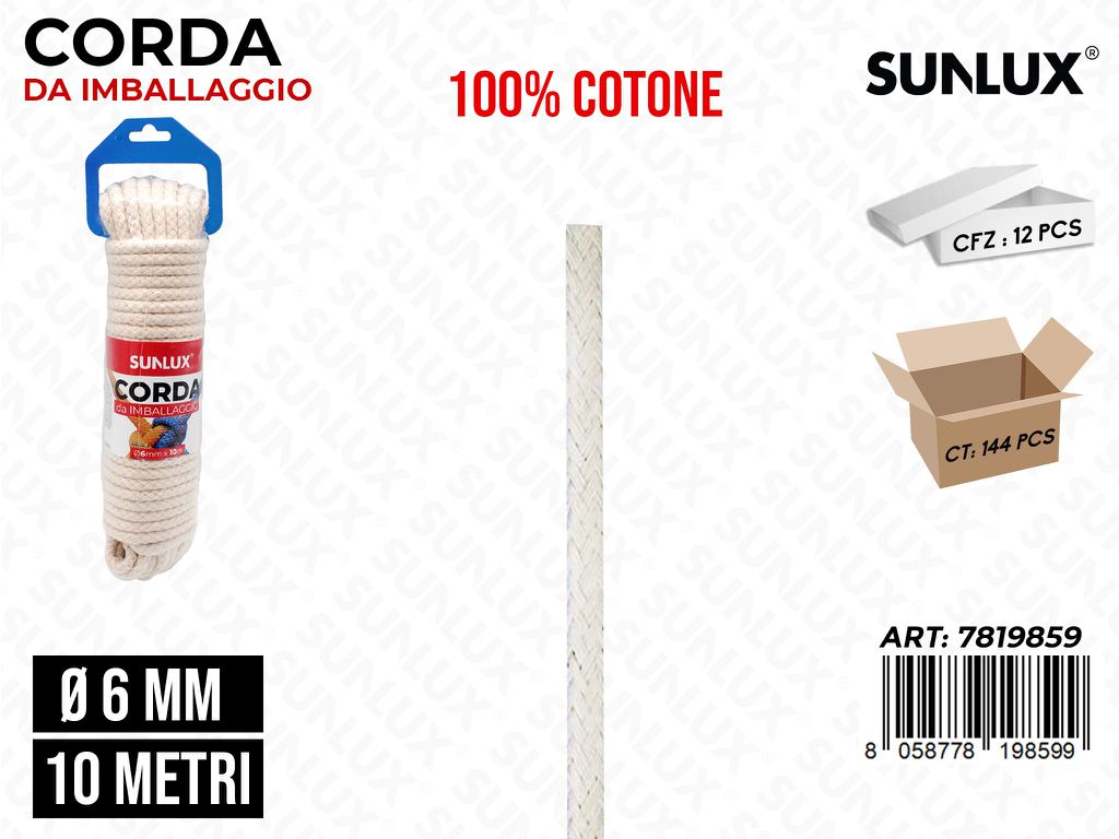 Corda da Imballaggio in Cotone 6MM*10MT