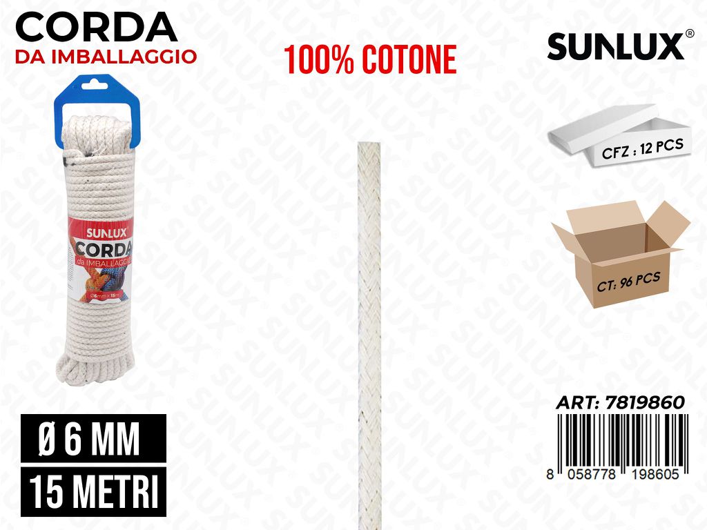 Corda da Imballaggio in Cotone 6MM*15MT