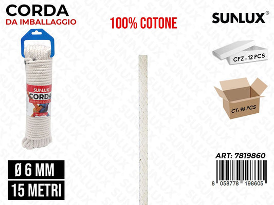 Corda da Imballaggio in Cotone 6MM*15MT
