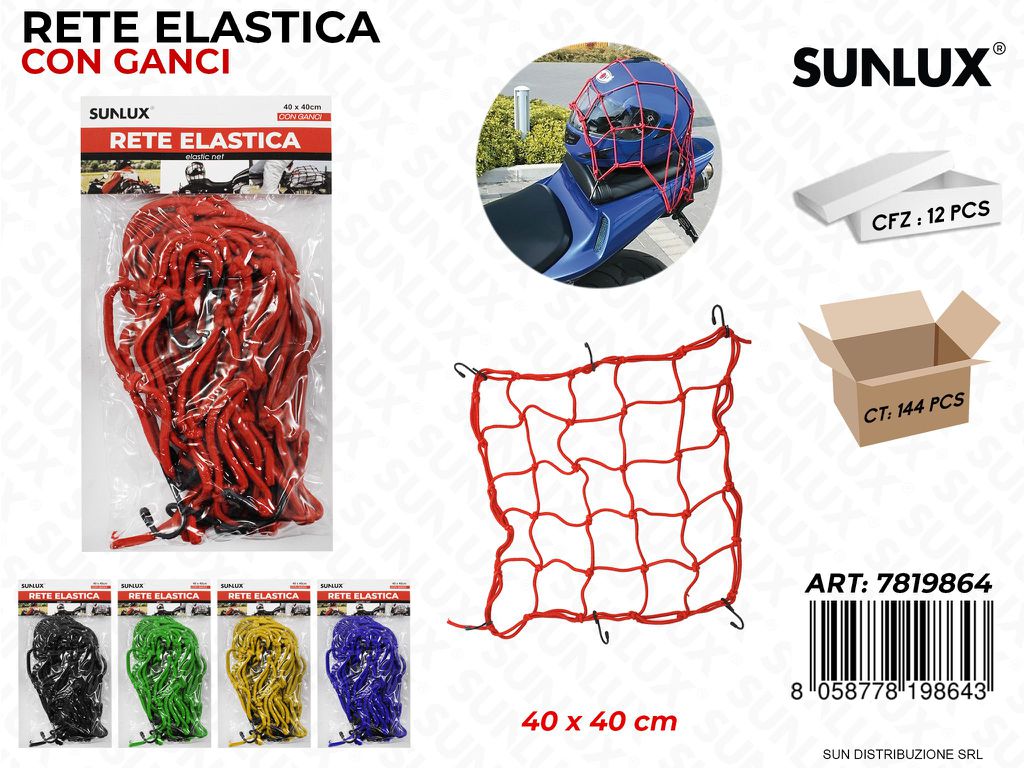 Rete Elastica c/ Ganci Col. Ass. 40*40CM