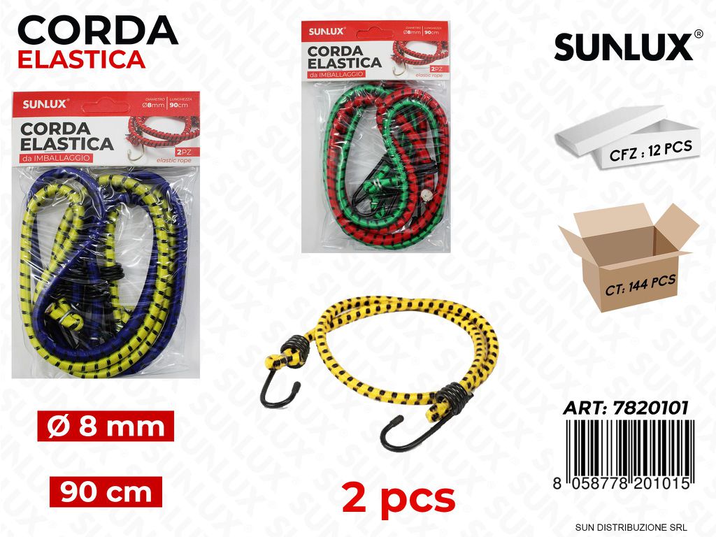 Corda Imballaggio Elast. D.8MM*90CM 2PCS