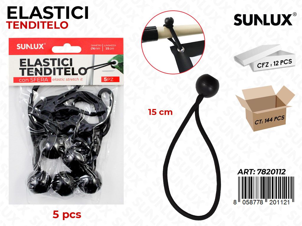 Sunlux Elastici Tenditelo 5 Pcs 15CM