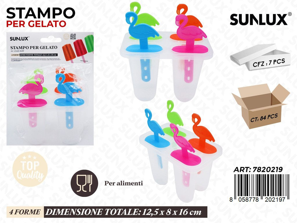 Sunlux Stampo per Gelato 4SCOMP. 12.5*8*16CM