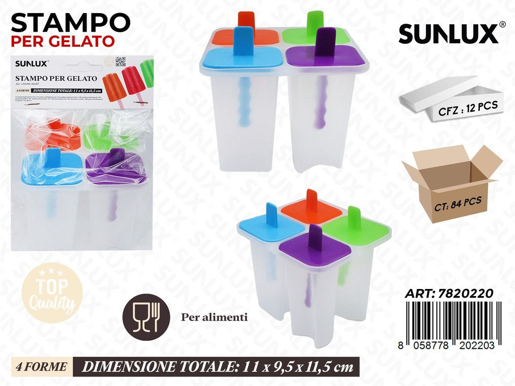 Sunlux Stampo per Gelato 4SCOMP.11*9.5*11.5CM