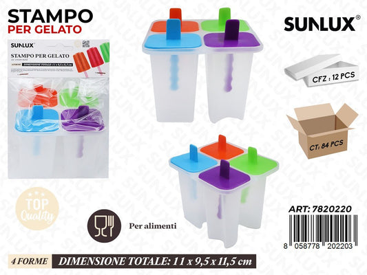 Sunlux Stampo per Gelato 4SCOMP.11*9.5*11.5CM