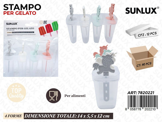 Sunlux Stampo per Gelato 4SCOMP.14*5.5*12CM